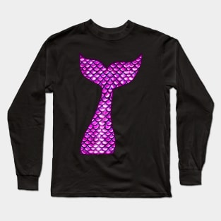 Mermaid tail - purple, shiny and magical mermaid tail Long Sleeve T-Shirt